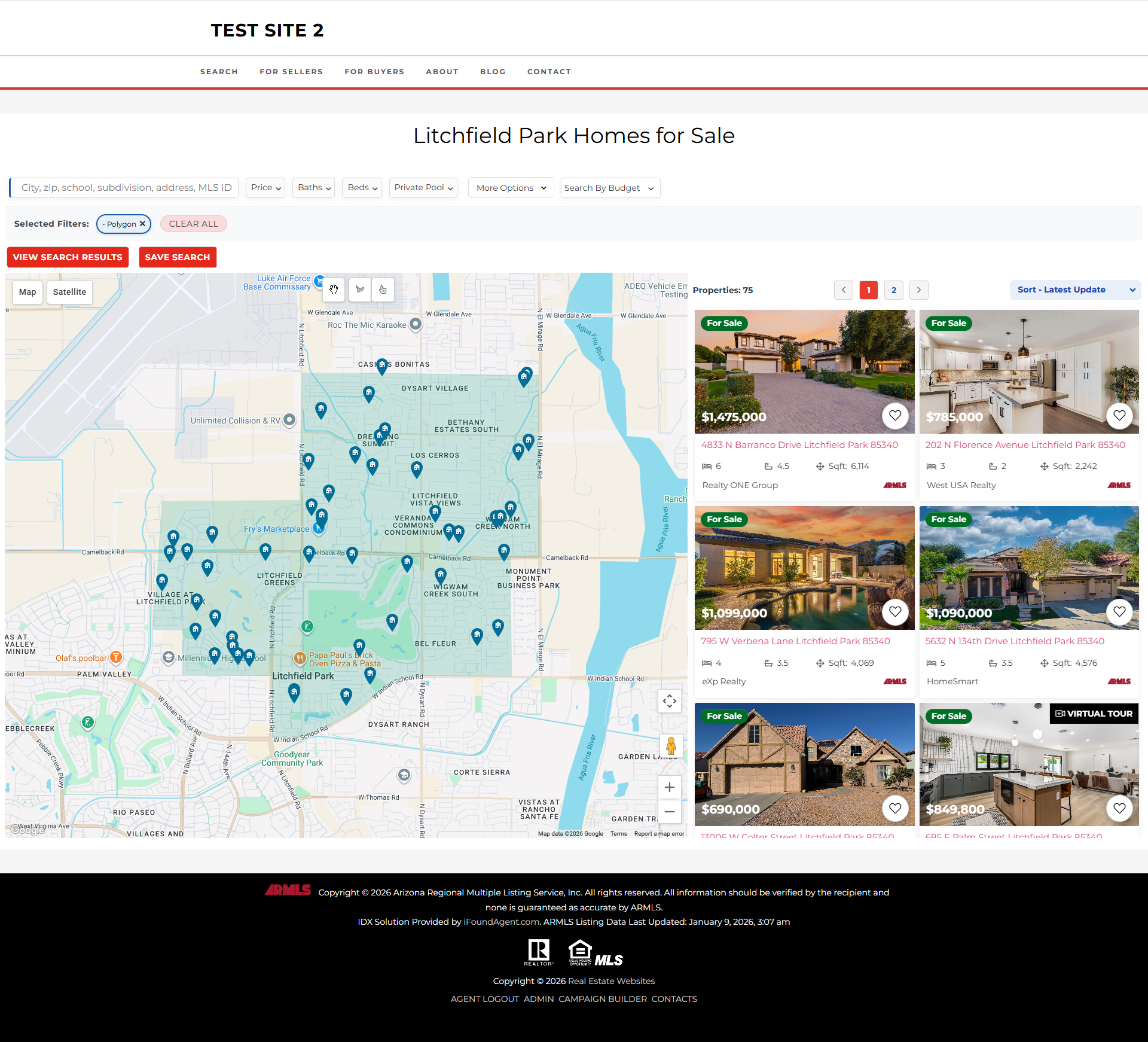 New area map page